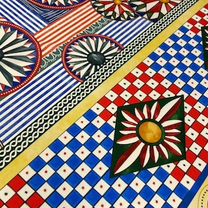 Tecido com padrão Caretto siciliano - Tecido decorativo exclusivo