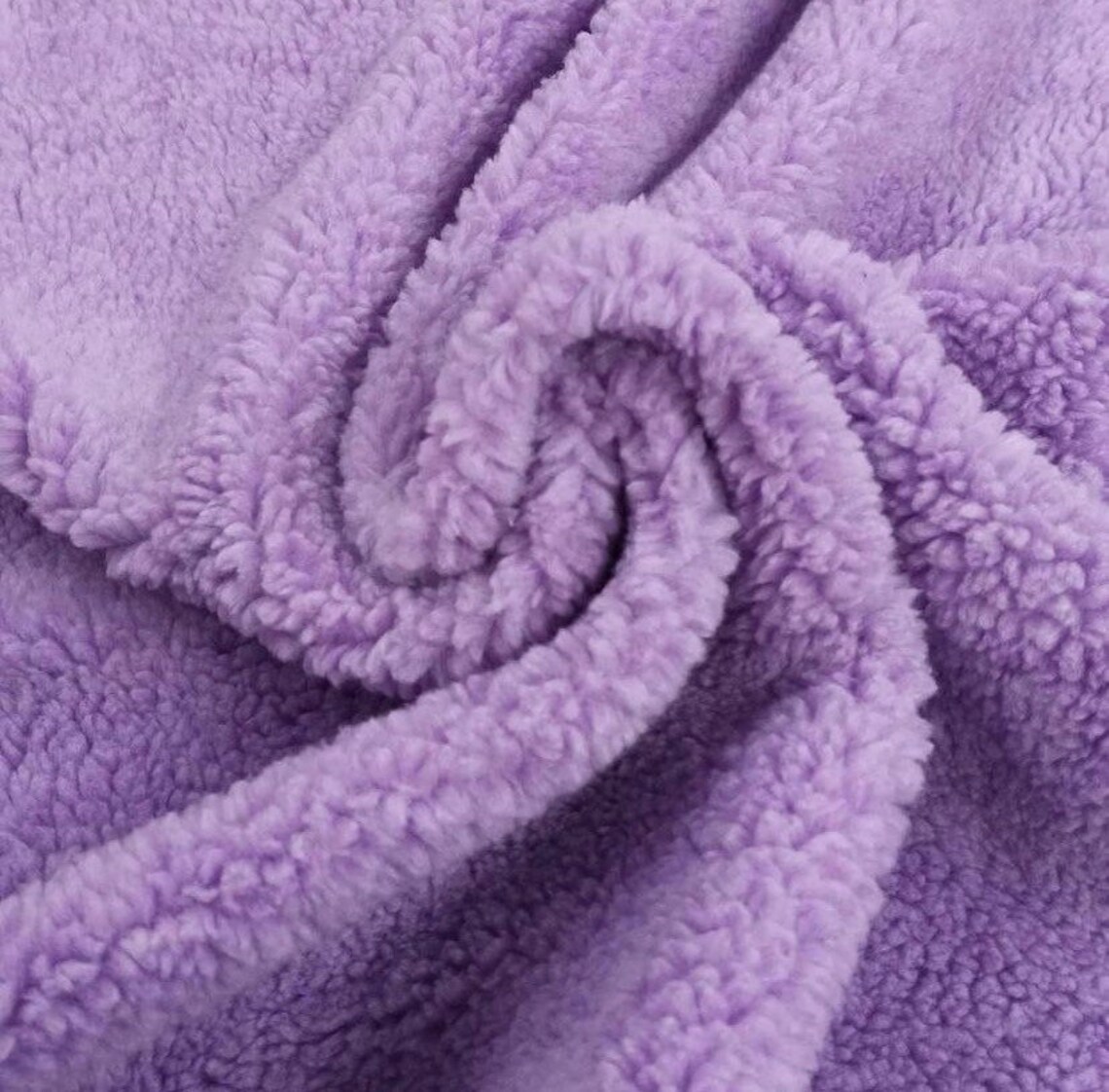 Sherpa Faux Fur fabric Lilac Fabric Soft fabric Fleece Etsy