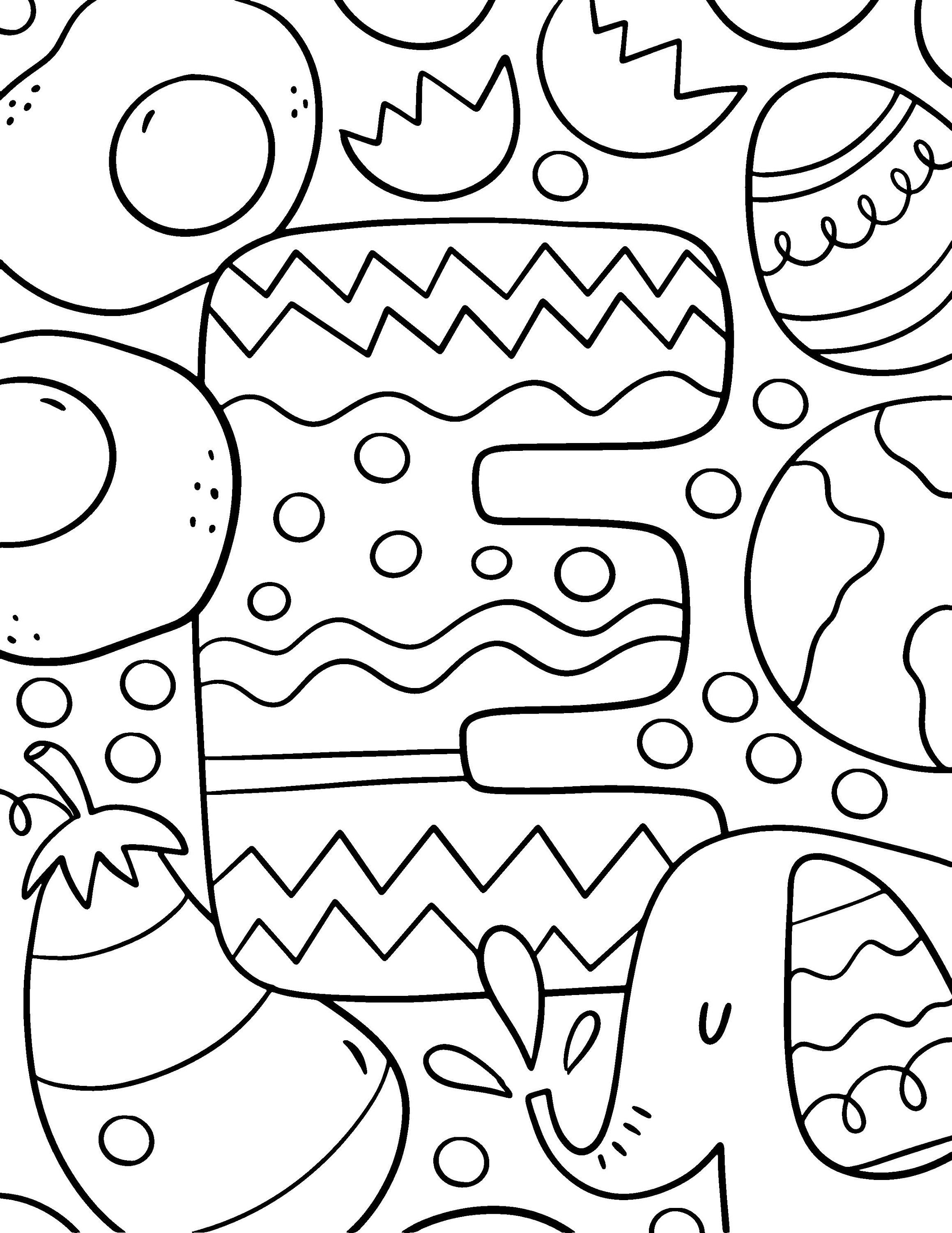 26 Abstract Alphabet Coloring Pages | Etsy