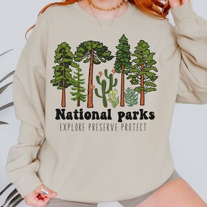 Protect Our Parks National Parks Sweatshirt | Camping Sweatshirt | National Park Hoodie | Gift For Her | Granola Girl Sweatshirt