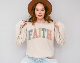 Faith Over Fear Sweatshirt | Trendy Christian Sweatshirt | Bible Verse Shirt | Religious Sweater | Minimal Christian Shirt