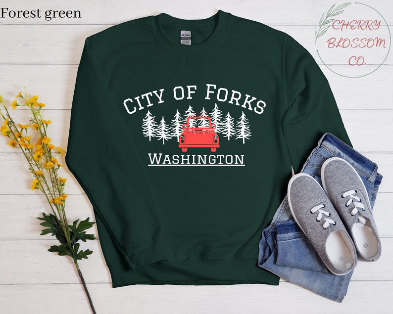 Forks Washington Sweatshirt Twilight Forks Sweatshirt Etsy
