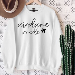 Airplane mode sweatshirt Travel sweater Women's graphic sweater Vacation shirt image 3