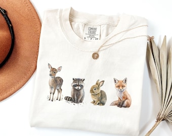 Forest Animals Shirt, Respect The Locals, Animal Lover Shirt, Comfort Colors Camping Shirt, Hiking Shirt