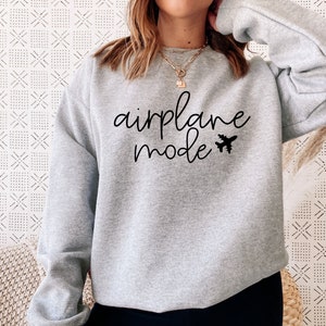 Airplane mode sweatshirt Travel sweater Women's graphic sweater Vacation shirt image 5