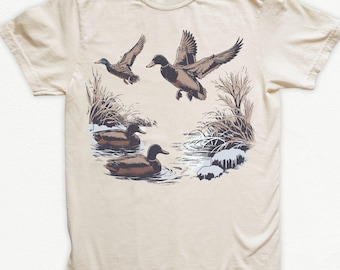 Mallard Ducks Shirt, 90s Waterfowl Duck Shirt, Vintage Duck Shirt, Animal Lover Shirt, Vintage Unisex Hunting Shirt, Bird Lover Shirt