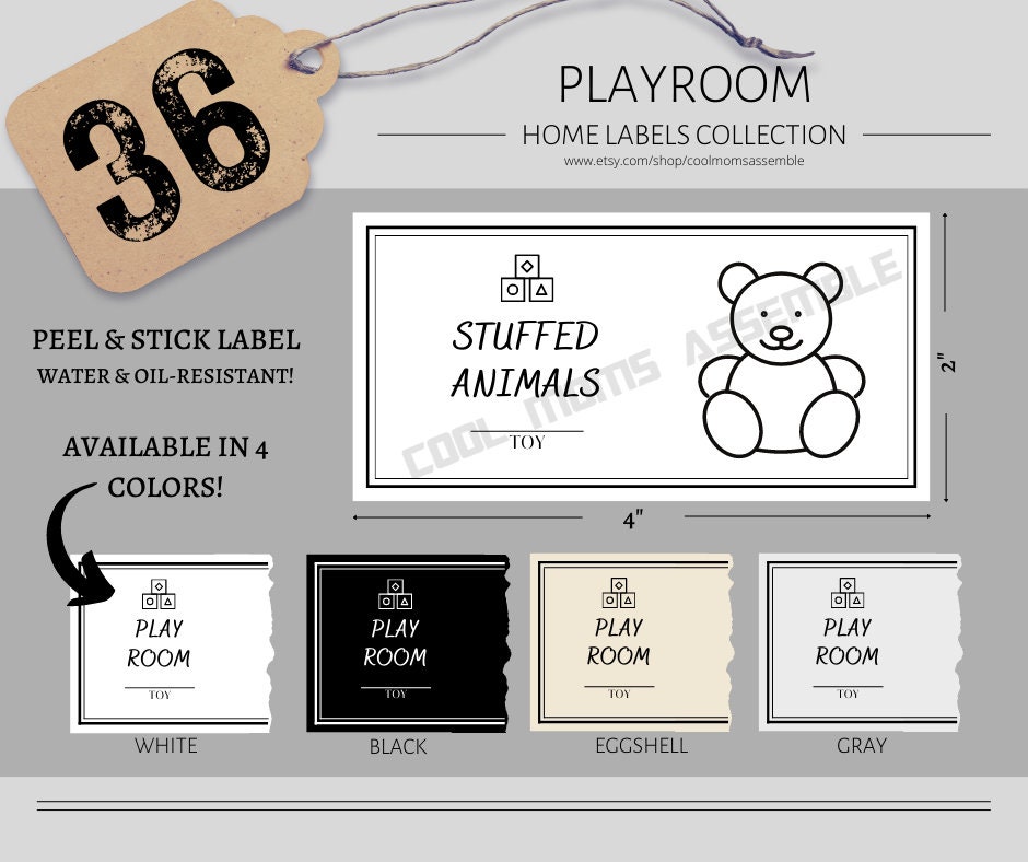 Room Rabel Playroom Label Bundle Toy Room Label Bundle Kid's Room - Etsy