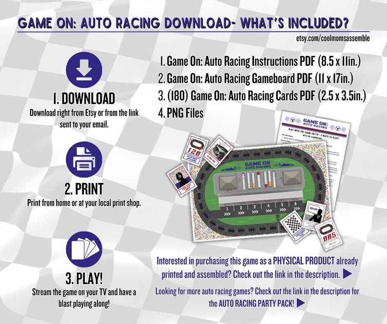 Game On: Auto Racing- Interactive Racing Board Game- Play With the Race ...