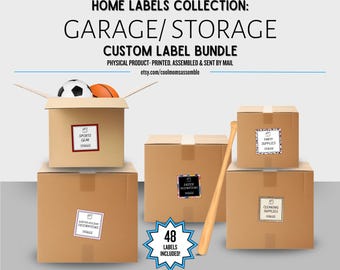 Garage Label Bundle- Storage Label Bundle- White Labels- Black Labels- Garage Organization- Storage Organization- Large Font Labels
