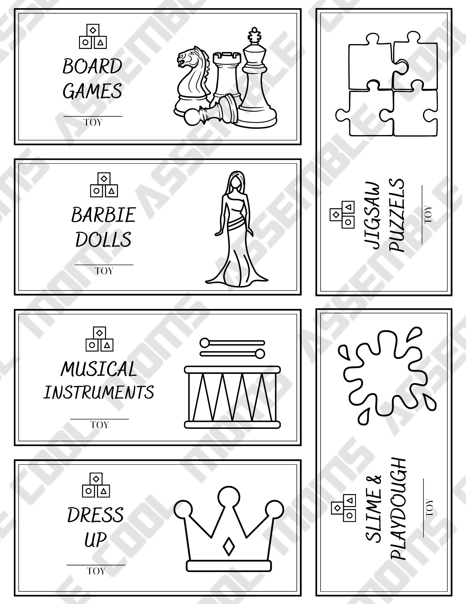 Playroom Label Bundle Toy Room Label Bundle Kid's Room - Etsy