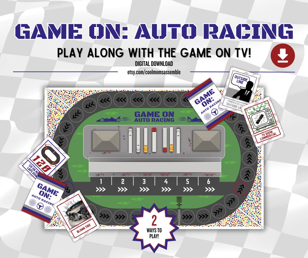 Game On: Auto Racing- Digital Download- Interactive Racing Board Game ...