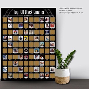 Top 100 Black Kino Bucket List Rubbelposter - Verabredung Nacht Ideen - Film Nacht Ideen - Beliebte Filme - Kinetische Klassiker - Must-See Filme