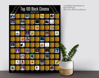 Cartaz para raspar com os 100 melhores filmes negros da lista de desejos - Ideias para encontros românticos - Ideias para noites de cinema - Filmes populares - Clássicos do cinema - Filmes imperdíveis