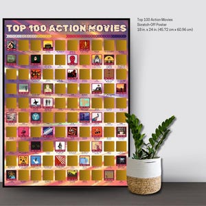 Top 100 Actionfilme Rubbelposter- Filmposter- Filmklassiker- Beliebte Filme- Date Night Ideen- Film Nacht Ideen- Actionfilme