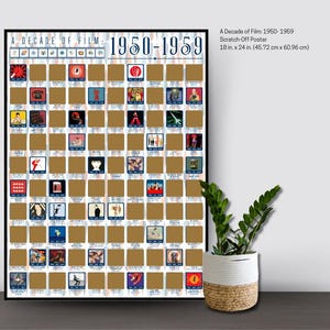 A Decade of Film: 1950-1959 Rubbelposter - Filmklassiker - Filmposter - Filmklassiker - Filmabende Ideen