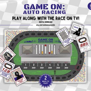 Game On: Auto Racing - Interaktives Rennspiel - Spielen Sie mit dem Rennen im Fernsehen - Familien Brettspiel - Familien Kartenspiel - Digitaler Download
