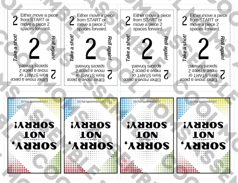 ¡Lo siento, no lo siento! Juego de beber nostálgico - Descarga digital - Despedida de soltera - Juego para fiestas de adultos - Juegos imprimibles imagen 5