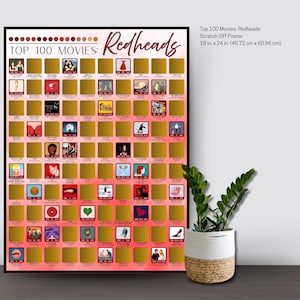 Top 100 Filme: Rothaarige Scratch-Off Poster- Date Night Ideen- Movie Night Ideen- Film Posers- Beliebte Filme- Musical Film- Comedy Film