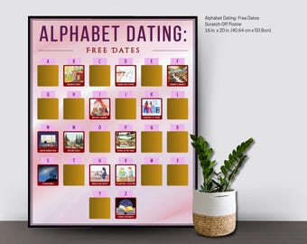 Citas Alfabéticas: Póster de citas gratis para raspar - Regalo de San Valentín - Ideas para citas - Actividades para parejas - Regalos para parejas - Regalo de aniversario