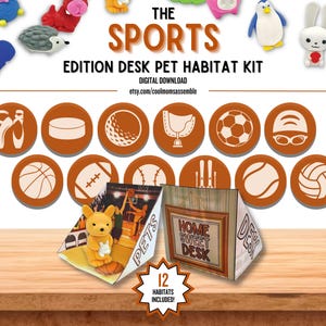 The Sports Edition Desk Pet Habitat Kit- Desk Pet Habitats- Popular Sports- Digital Download- Classroom Tools- Expansion Pack