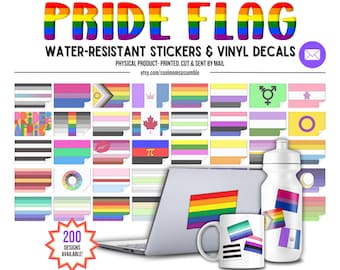 LGBTQ+ Pride Flag Stickers- Pride Vinyl Decals- Fetish Stickers & Decals- Bumper Stickers- Pride Stickers- Water-Resistant Stickers
