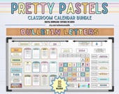 Pretty Pastels Classroom Calendar Bundle- School Calendar Bundle- Teacher Tools- Classroom Decorations- Digital Download- Pastel Class Decor