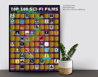 Pôsteres para raspar dos 100 melhores filmes de ficção científica - Pôsteres de filmes - Ideias para noites de cinema em família - Ideias para encontros românticos - Filmes populares - Clássicos do cinema