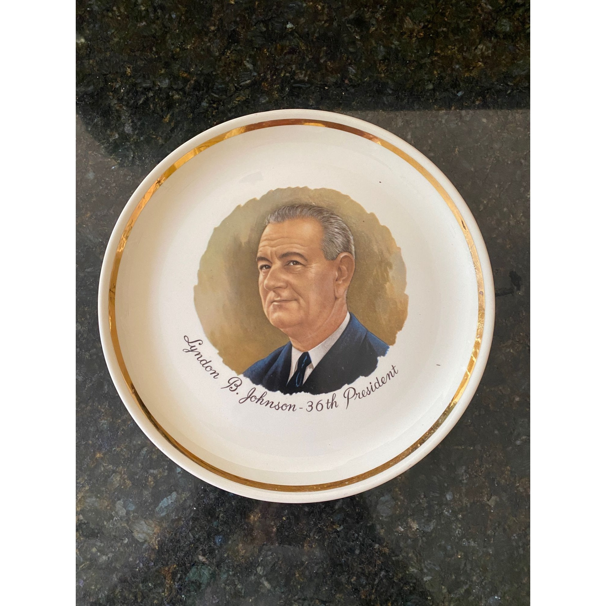 Lyndon Johnson Plate - Etsy