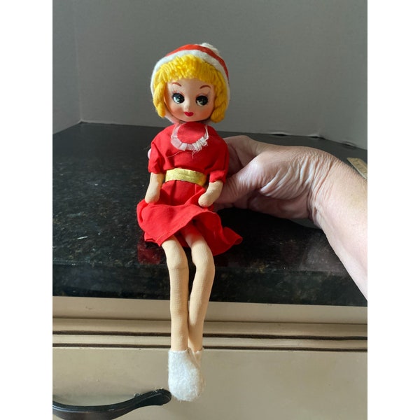 Vintage 1960's Big Eyes, Poseable 12" Doll, Made in Japan