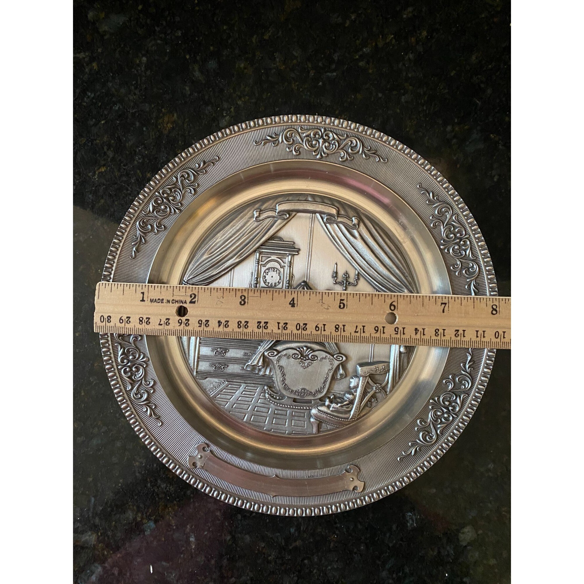 Pewter 8 Birth Plate for Engraving Scene in High Etsy