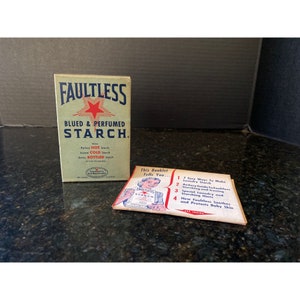 Faultless Blued & Perfumed Starch and Pamphlet