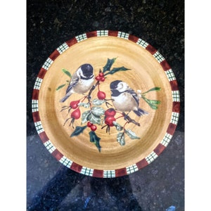 Lenox Winter Greetings Everyday Plate, Chickadee