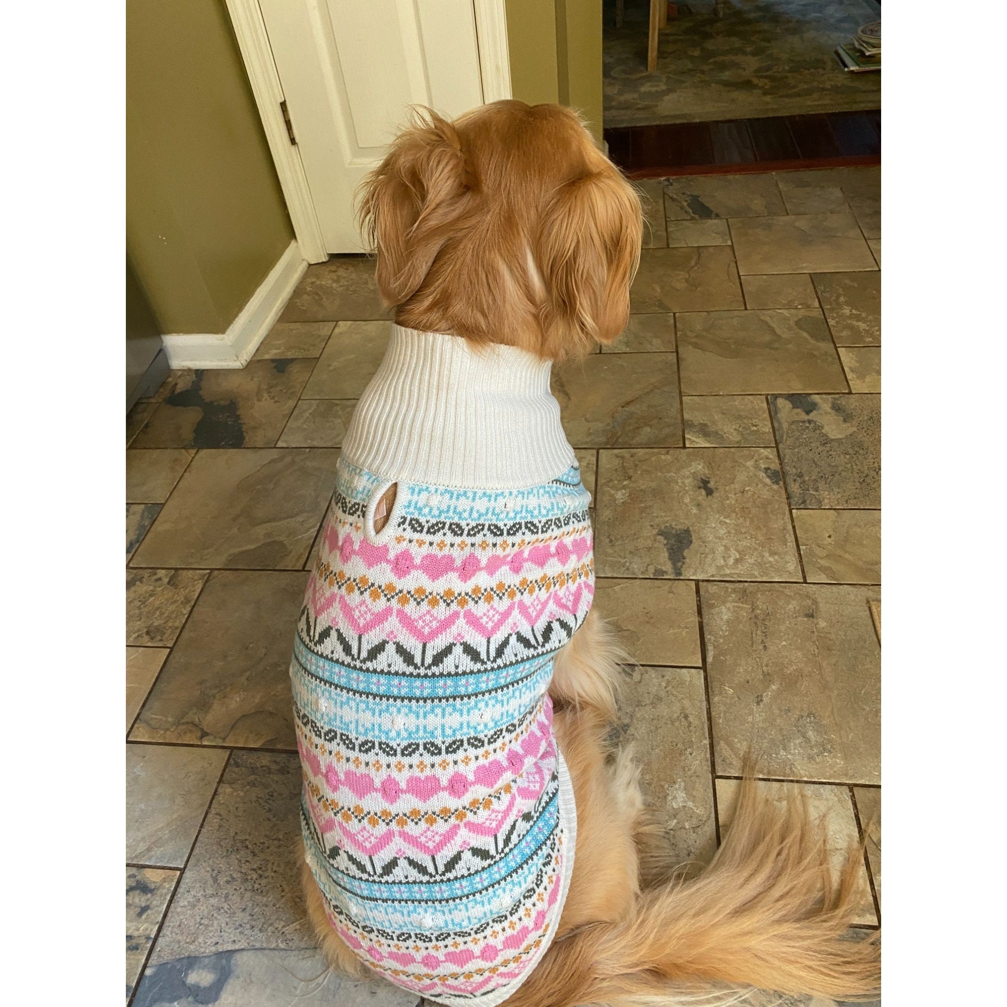 Turtle Neck Dog Sweater, Pink Tulip, Size XL, Francesca, NWT - Etsy