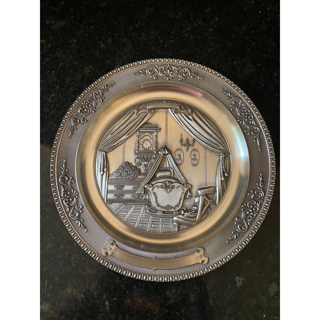 Pewter 8 Birth Plate for Engraving Scene in High Etsy
