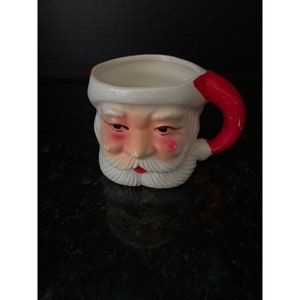 Vintage 2.75&quot; Ceramic  Santa Claus Christmas Mug Cup Japan
