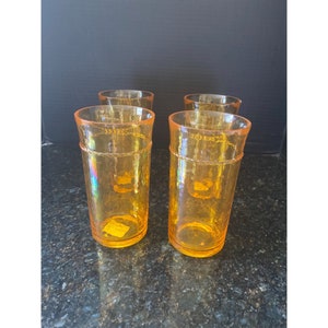 Acrylic Heavy Gage 12 Oz. Yellow Tumblers (Qty. 4), New Inventory