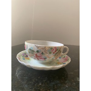 Vintage Floral, Porcelain Tea Cup and Saucer