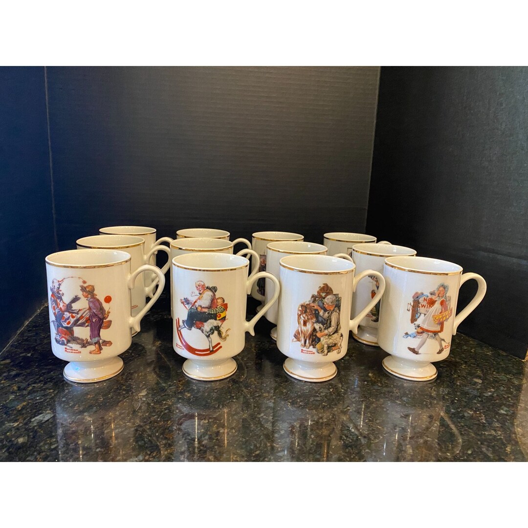 【昭和レトロ】 ナショナルドリンク 協同組合 P箱 飲料ケース Danbury Mint Collection of 12 Norman Rockwell Porcelain Footed