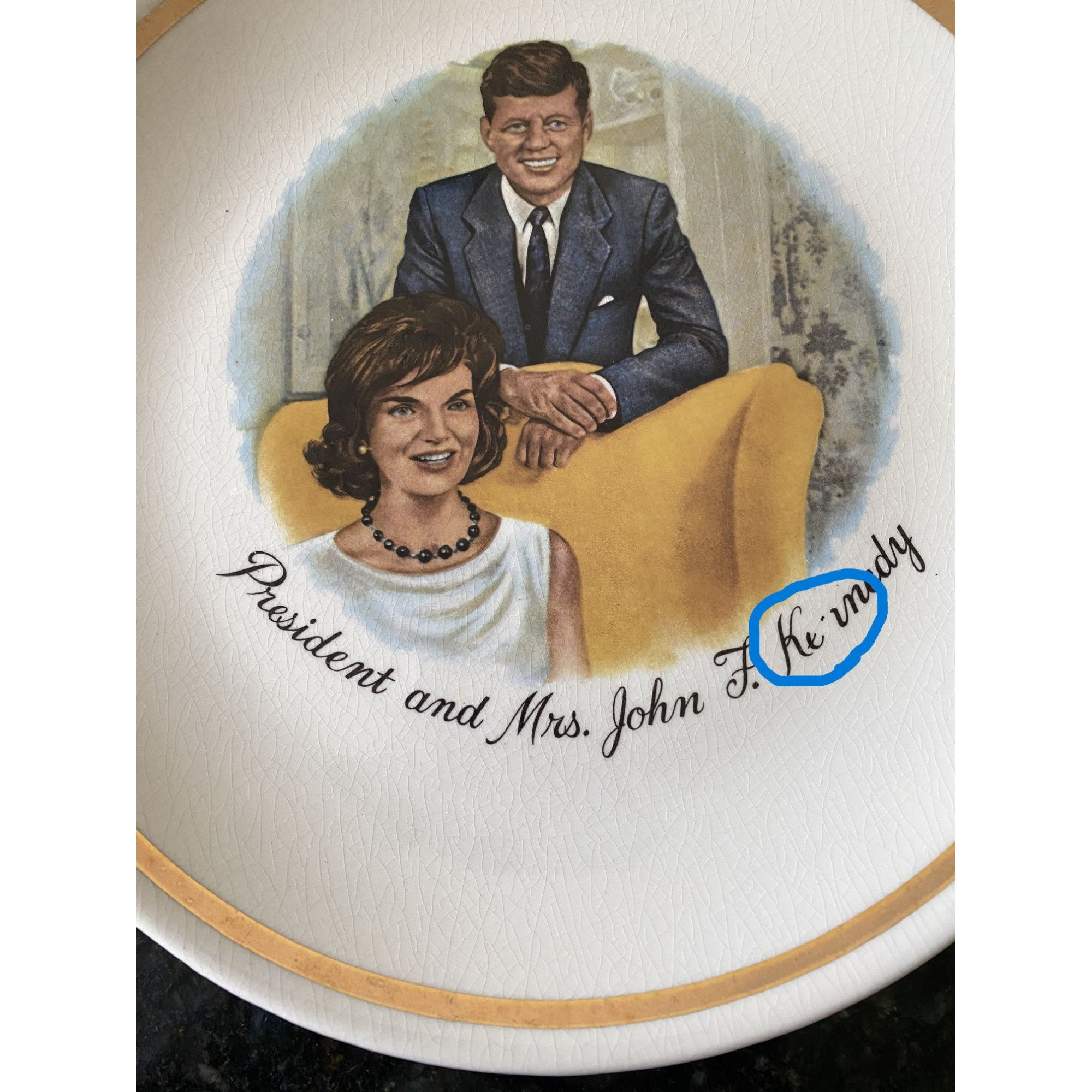 President and Mrs. John F. Kennedy 9.25