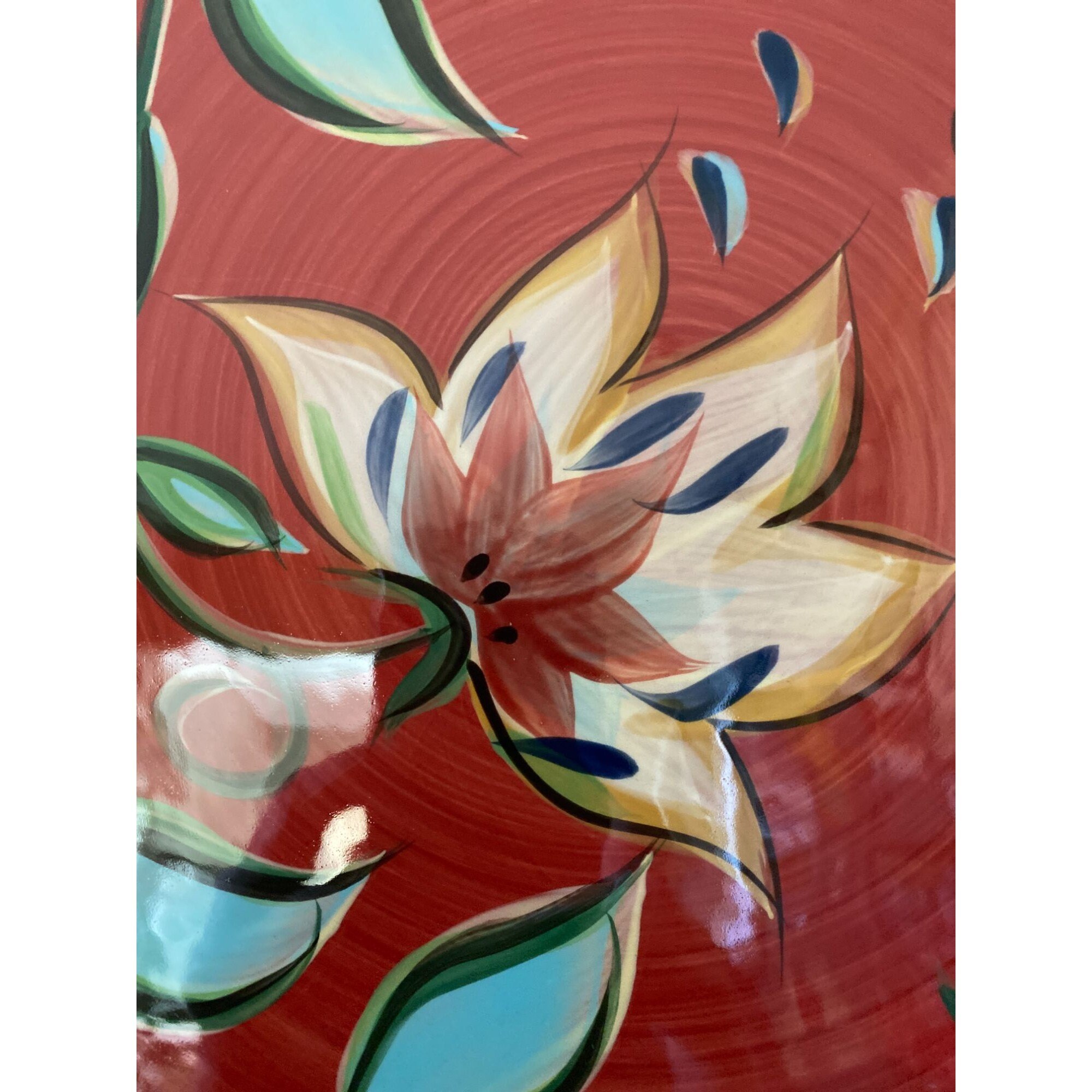 Southern Living at Home Gail Pittman Red Bountiful 13” Square