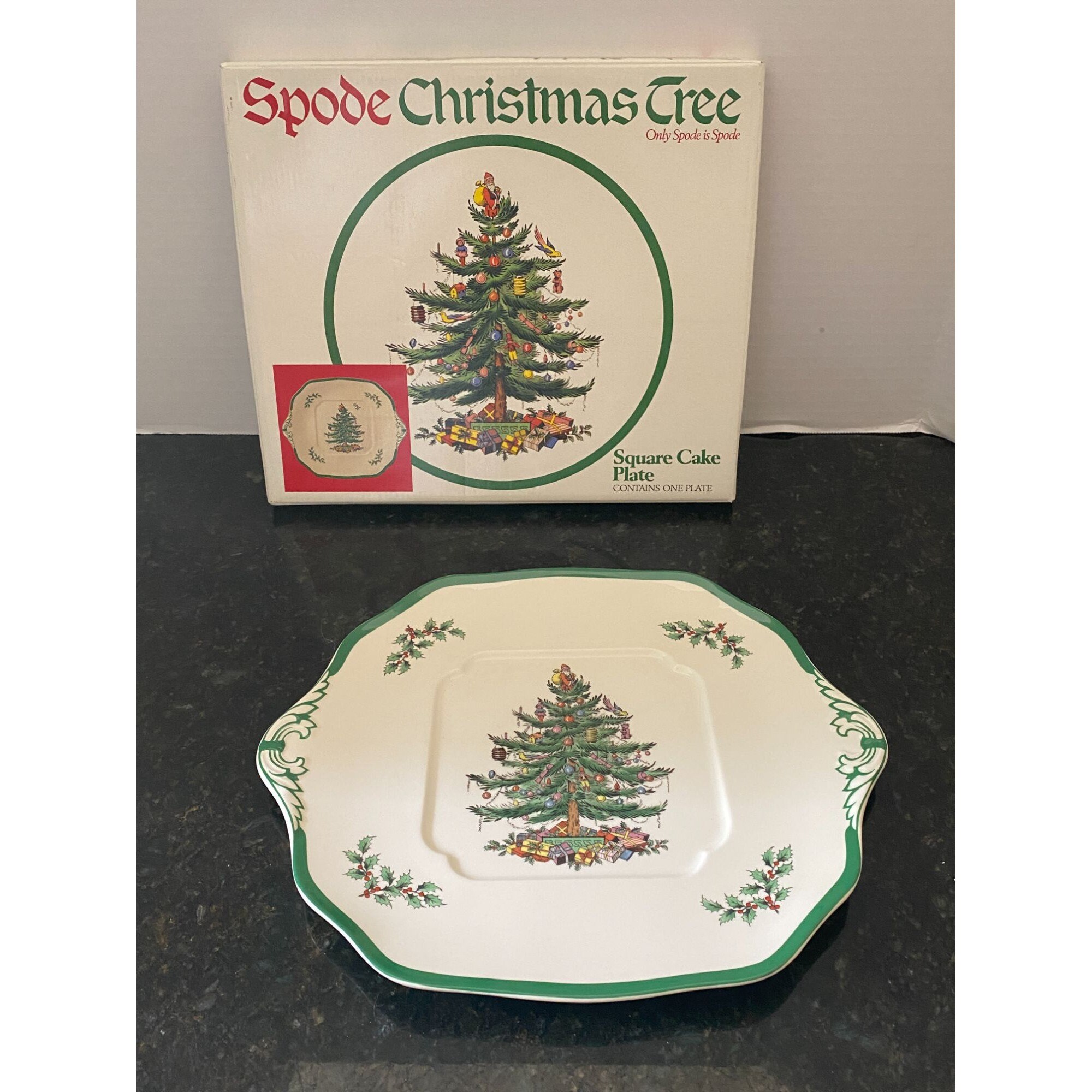 Spode Christmas Tree Square Cake Plate, S3324-U, Box Included - Etsy