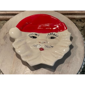 Asbak met kerstmangezicht - vintage