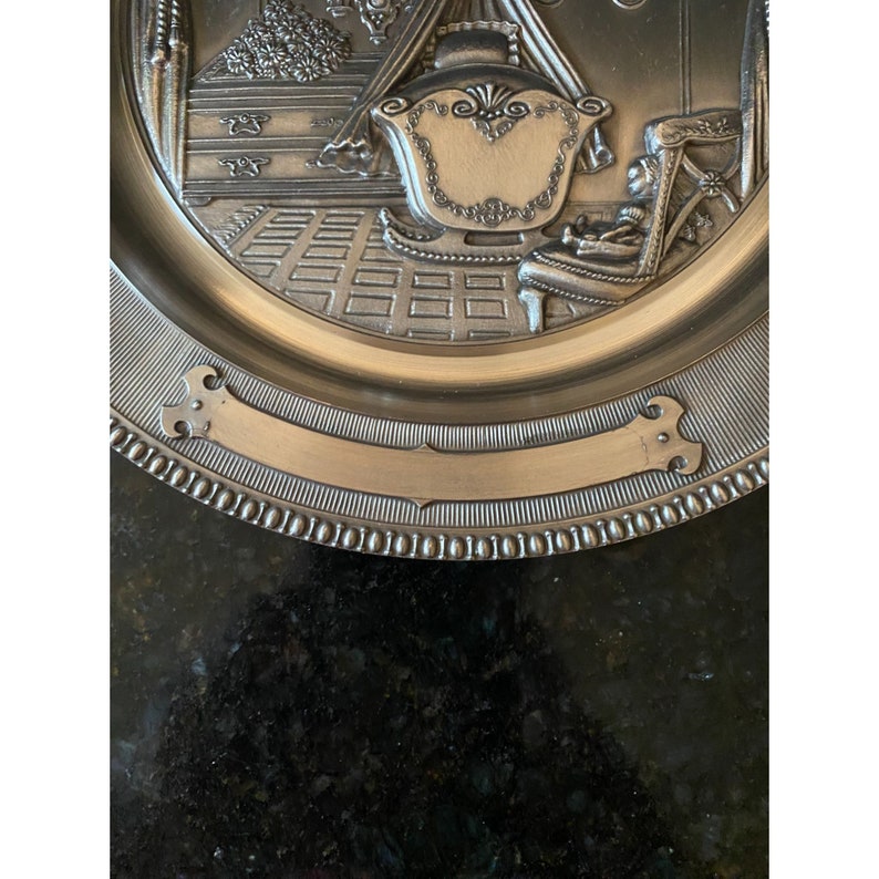 Pewter 8 Birth Plate for Engraving Scene in High Etsy