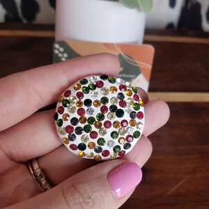 Cute Round Bling Crystal Magnet