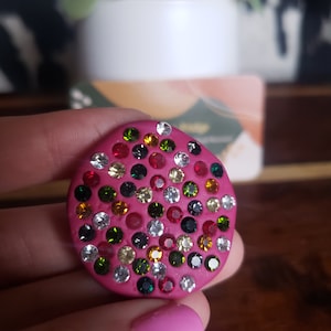 Cute Round Bling Crystal Magnet