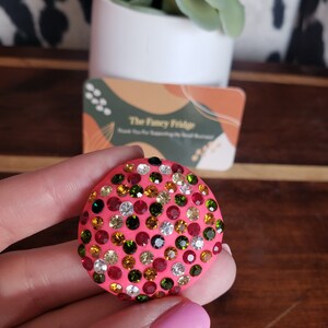 Cute Round Bling Crystal Magnet