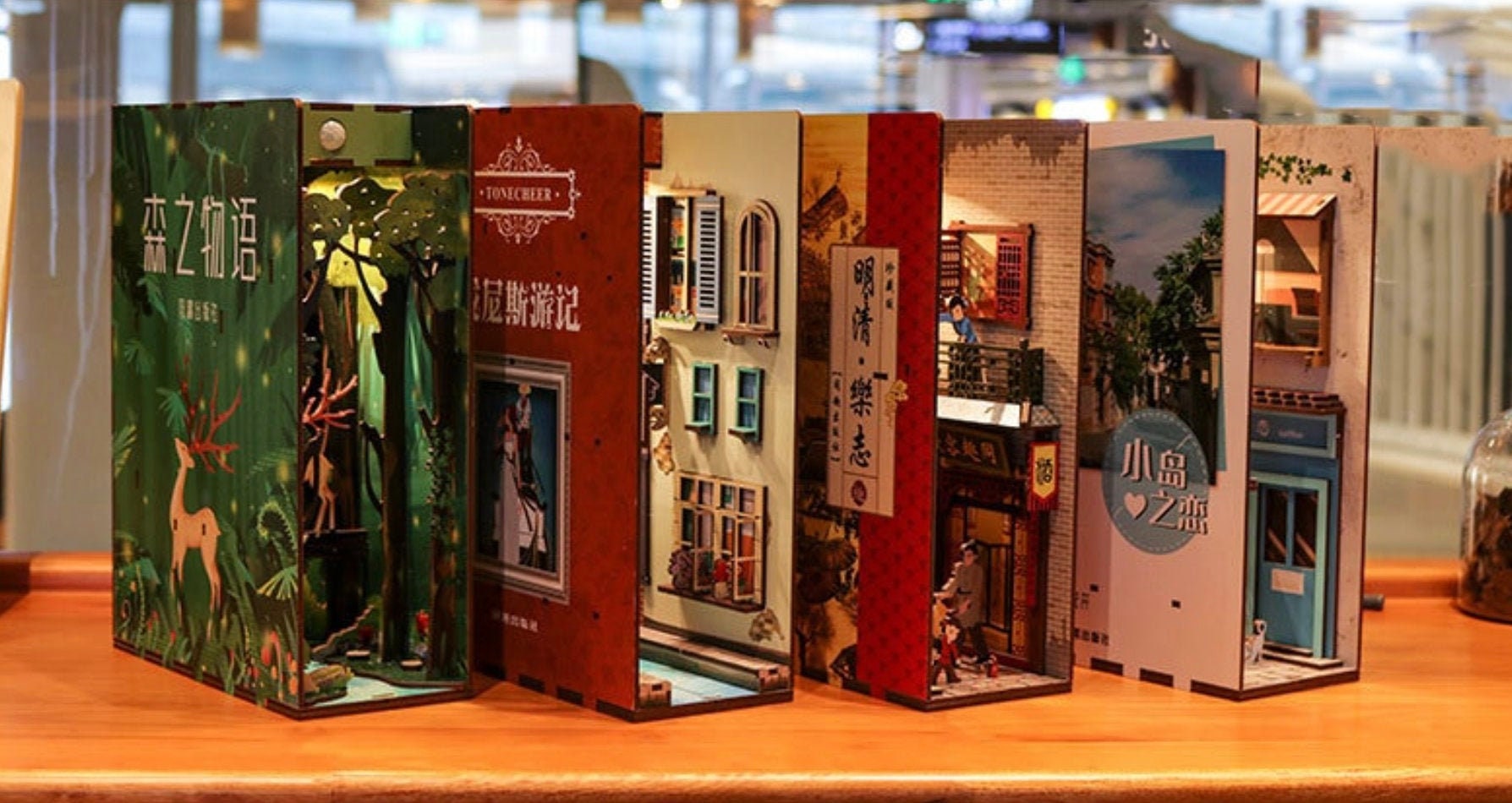 Book nook shelf insert Bookshelf diorama kit Bookshelf Etsy