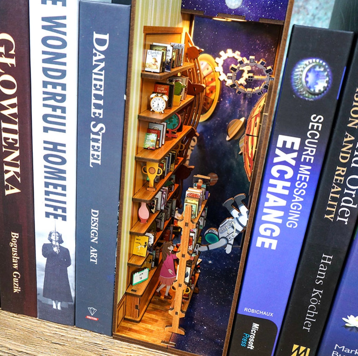 Book nook shelf insert kit Bookshelf book nook Book nook kit Etsy