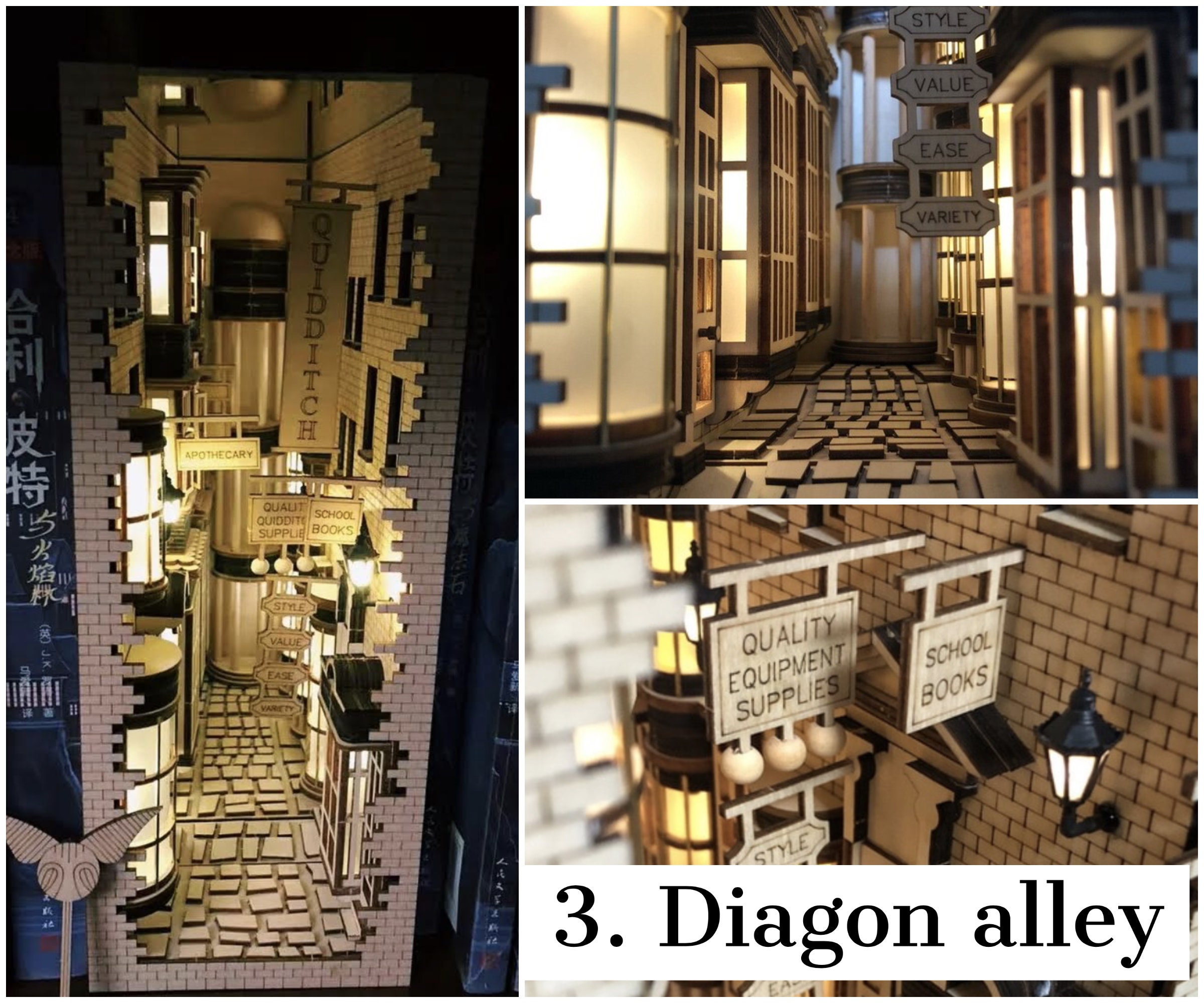 Book Nook Shelf Insert Bookshelf Diorama Kit Bookshelf Etsy