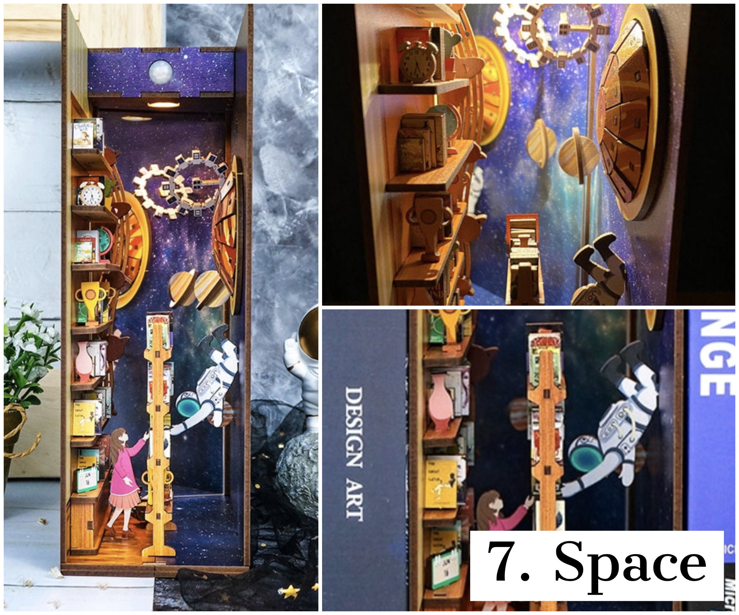 Book Nook Shelf Insert Bookshelf Diorama Kit Bookshelf Etsy